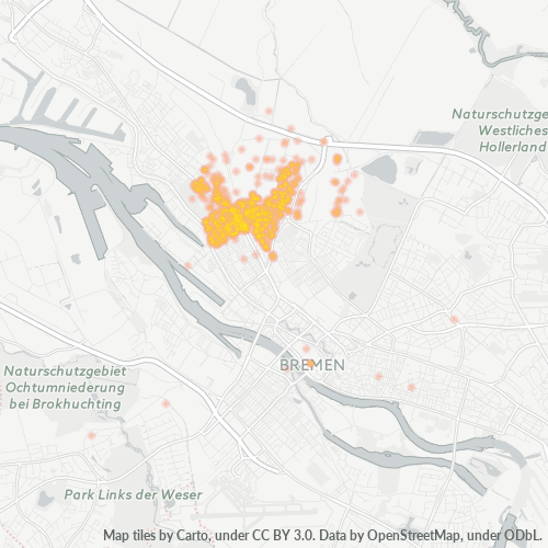 28219 Standortdichte-Heatmap