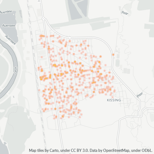 Heatmap für plz 86438