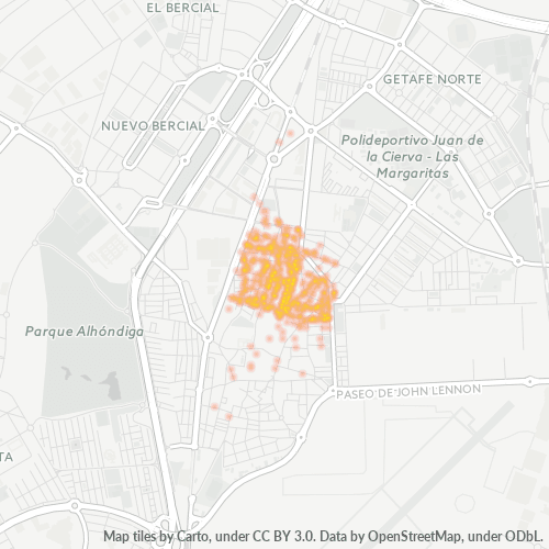 28902 Mapa de calor de densidad empresarial