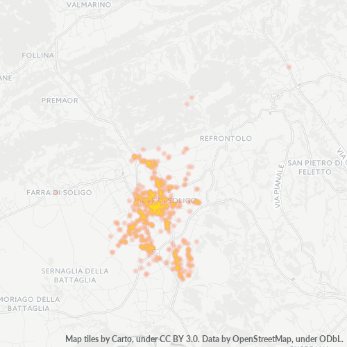 Mappa di calore per cap 31053