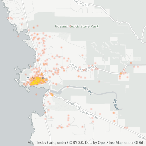 95460 Business Density Heatmap