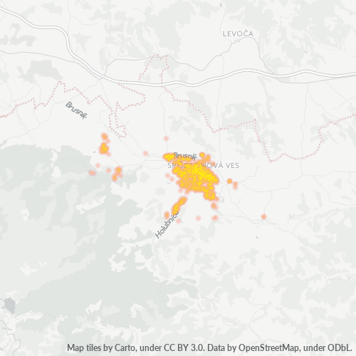 052 01 Teplotná mapa obchodnej hustoty