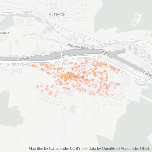 Heatmap für plz 73779