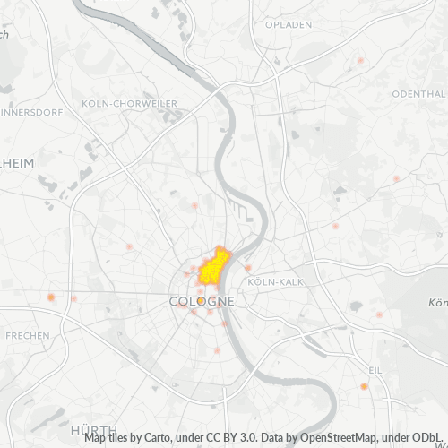 Heatmap für plz 50668