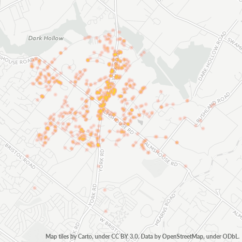 18929 Business Density Heatmap