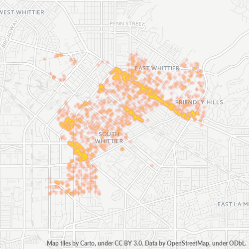 90605 Business Density Heatmap