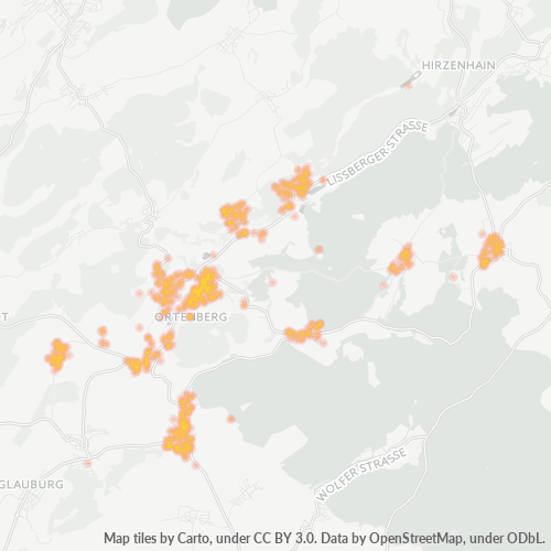 Heatmap für plz 63683