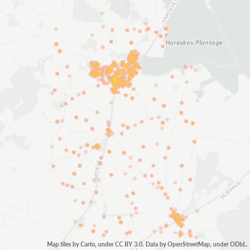 6933 Heatmap over forretningstæthed