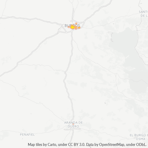 Mapa de calor para código postal 09002