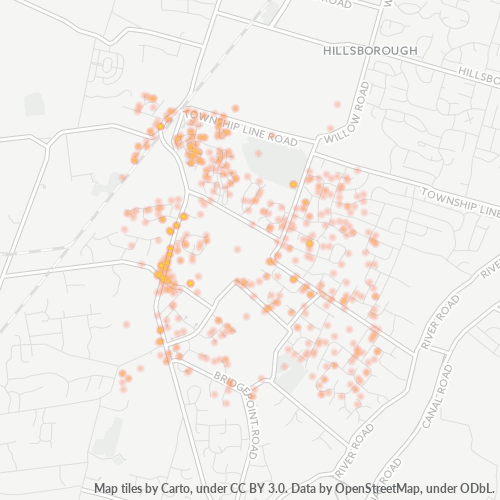 08502 Business Density Heatmap