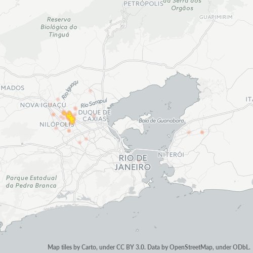 25510-000 Mapa de calor de densidad empresarial