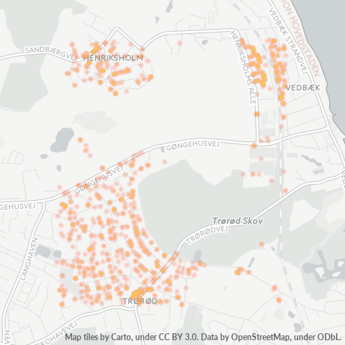 2950 Heatmap over forretningstæthed