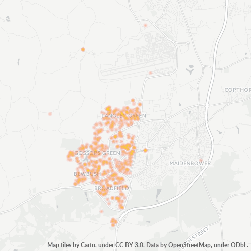 RH11 Business Density Heatmap