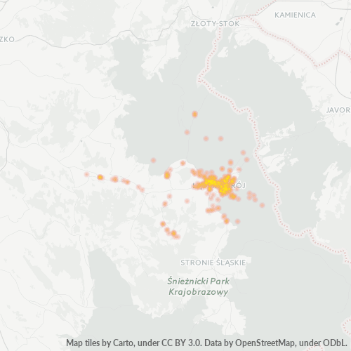 57-540 Mapa intensywności działalności gospodarczej