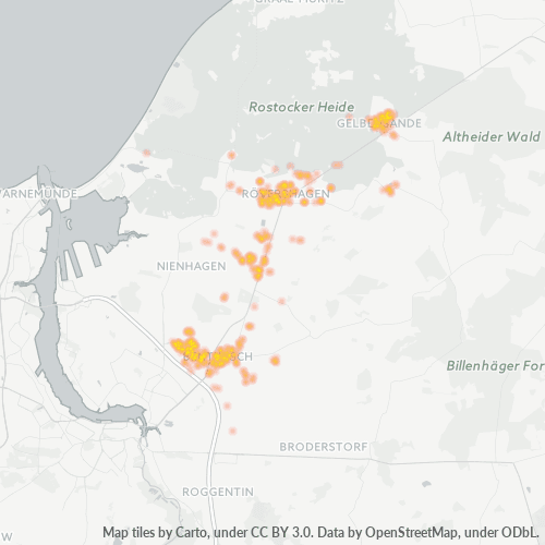 Heatmap für plz 18182
