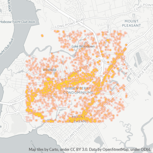 29464 Business Density Heatmap