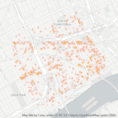 48216 Business Density Heatmap