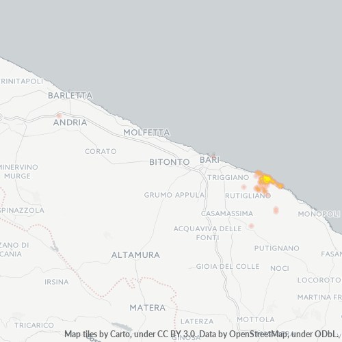 Mappa di calore per cap 70042