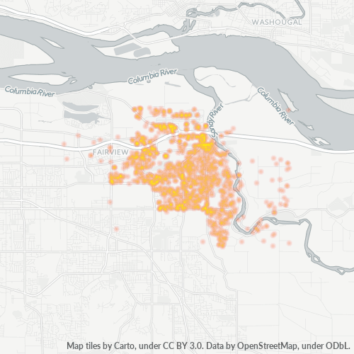 97060 Business Density Heatmap