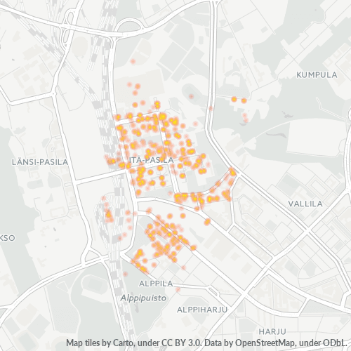 00520 Yritystiheys lämpökarttana