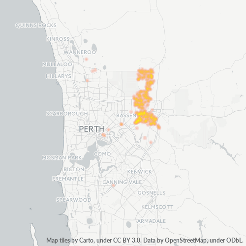 6055 Business Density Heatmap