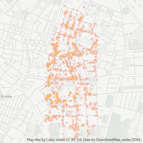 28982 Mapa de calor de densidad empresarial