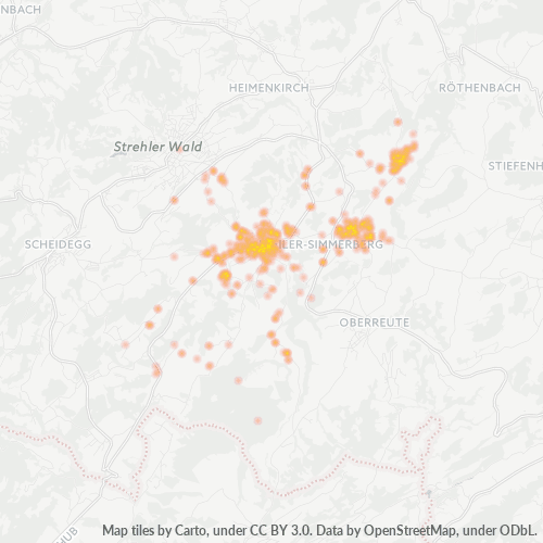 Heatmap für plz 88171