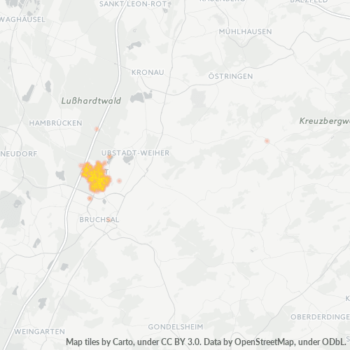 Heatmap für plz 76694
