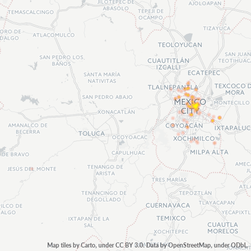 15530 Mapa de calor de densidad empresarial