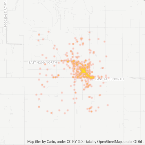 83316 Business Density Heatmap