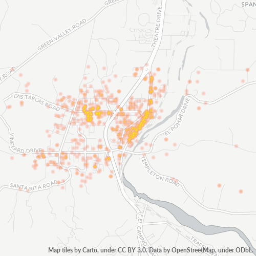 93465 Business Density Heatmap