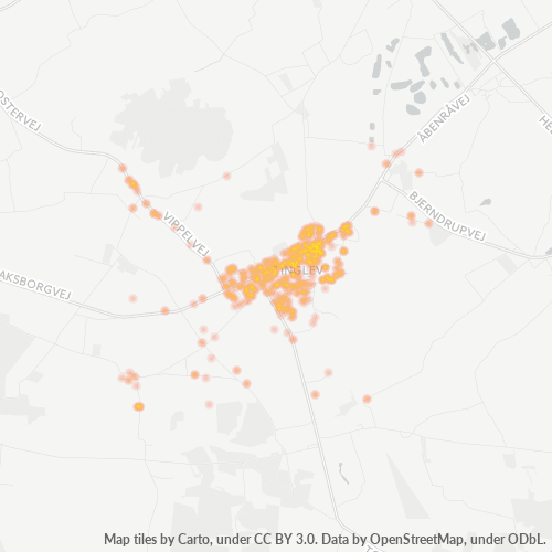 6360 Heatmap over forretningstæthed