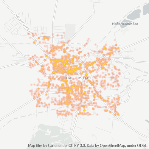 Heatmap für plz 38820