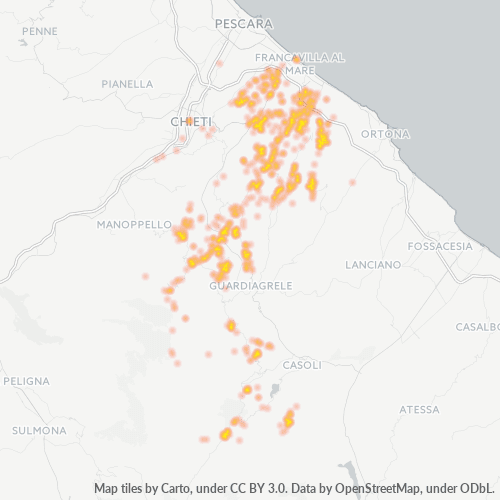 Mappa di calore per cap 66010