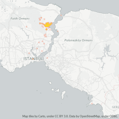 posta kodu 34453 için yoğunluk haritası