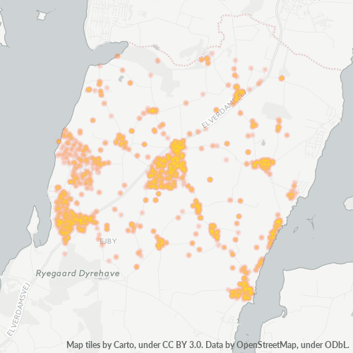 4070 Heatmap over forretningstæthed