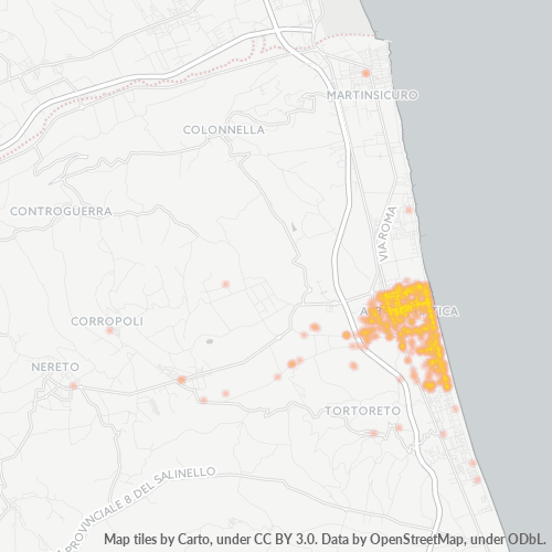 Mappa di calore per cap 64011