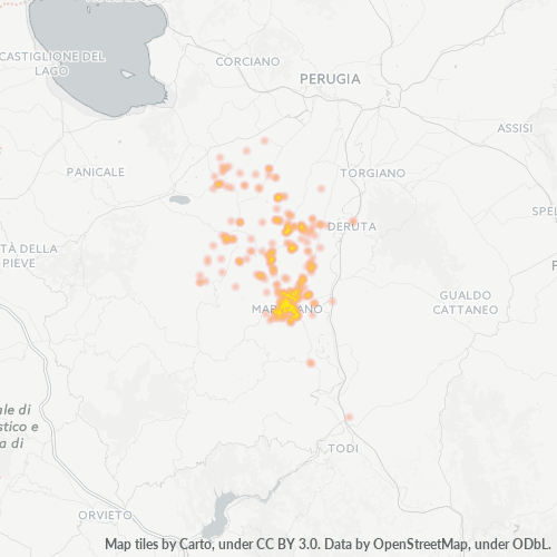 Mappa di calore per cap 06055