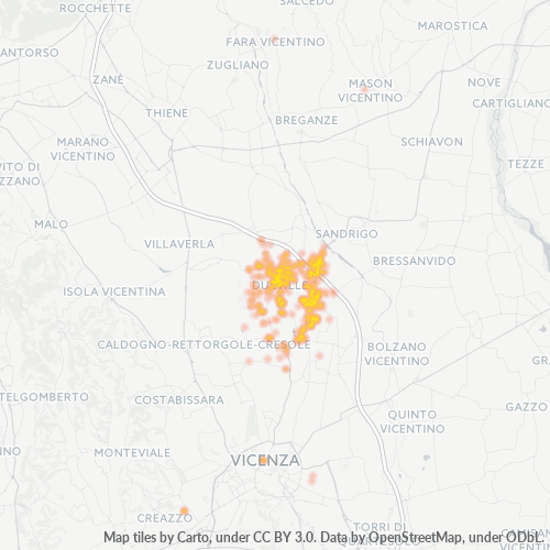 Mappa di calore per cap 36031