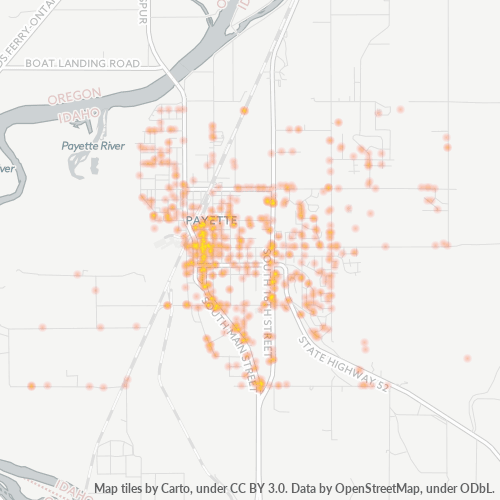 83661 Business Density Heatmap
