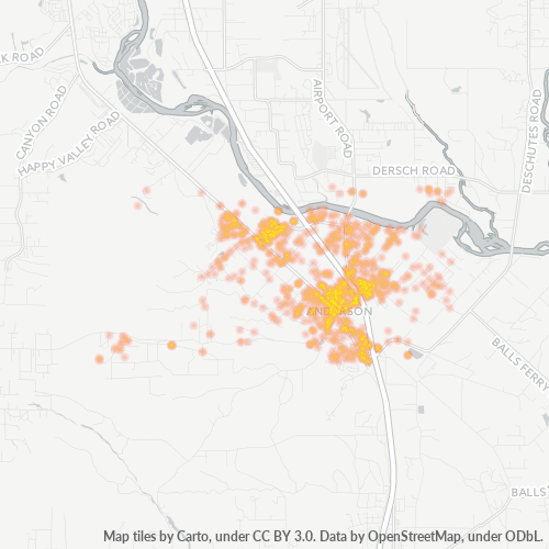 96007 Business Density Heatmap