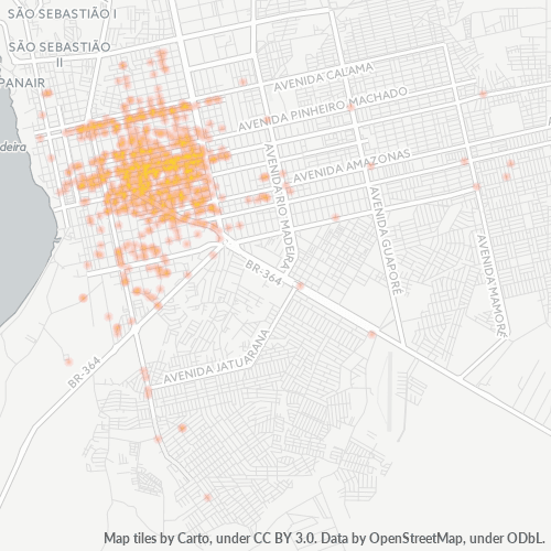76804-000 Mapa de calor de densidad empresarial