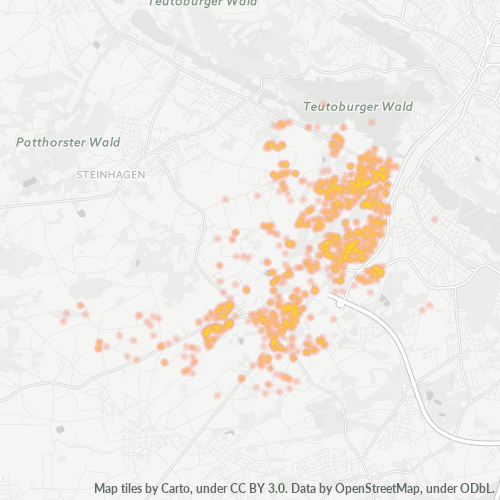 Heatmap für plz 33649