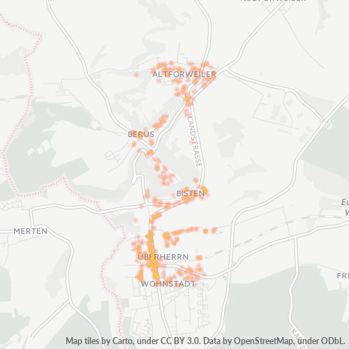 Heatmap für plz 66802