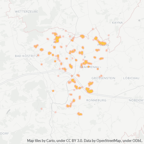 Heatmap für plz 07554