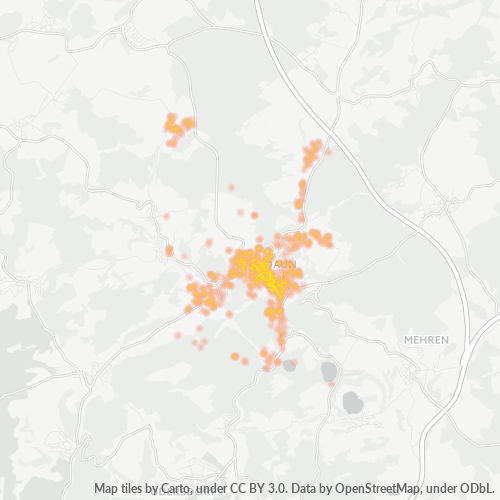 Heatmap für plz 54550
