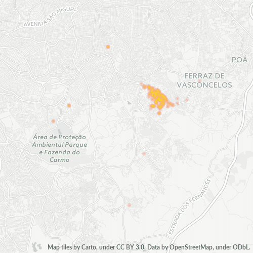08460-000 Mapa de calor de densidad empresarial