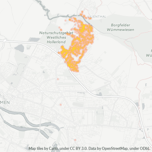 28357 Standortdichte-Heatmap