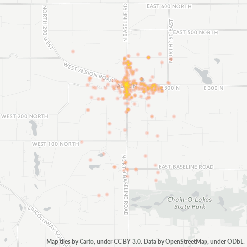 46701 Business Density Heatmap