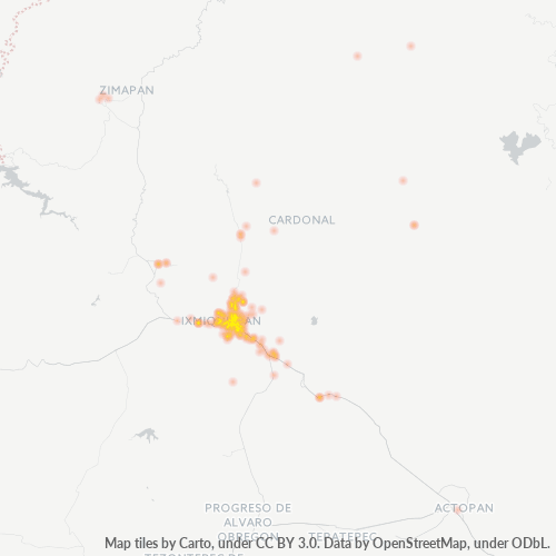 42300 Mapa de calor de densidad empresarial